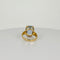 Bague 56 Bague vintage en or jaune 18 carats avec topaze bleue 58 Facettes 2501010