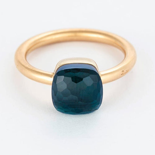 Bague 51.5 Pomellato Nudo - Bague en or rose 18K et topaze bleu London 58 Facettes 58FC31-3