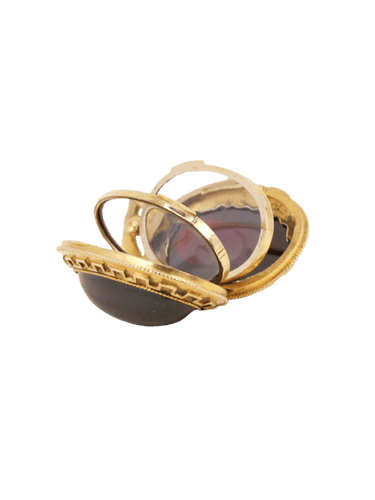 Pendentif Pendentif porte-photo en or jaune 18 carats aux grenats 58 Facettes 1236.1