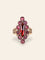 Bague 54 Bague marquise ancienne en or rose 18 carats et grenats 58 Facettes 1CA000/2
