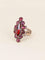 Bague 54 Bague marquise ancienne en or rose 18 carats et grenats 58 Facettes 1CA000/2