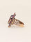 Bague 54 Bague marquise ancienne en or rose 18 carats et grenats 58 Facettes 1CA000/2