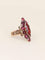 Bague 54 Bague marquise ancienne en or rose 18 carats et grenats 58 Facettes 1CA000/2