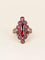 Bague 54 Bague marquise ancienne en or rose 18 carats et grenats 58 Facettes 1CA000/2