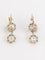Boucles d'oreilles Dormeuses anciennes en or 18 carats, platine et diamants taille rose 58 Facettes 744