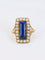 Bague 56 Bague Lapis-lazuli Perles fines 58 Facettes 837