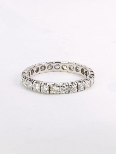 Bague 55 Alliance or blanc diamants 1,5 carat 58 Facettes 1022.10