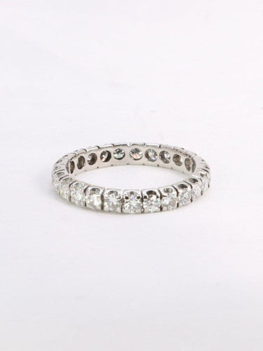 Bague 55 Alliance or blanc diamants 1,5 carat 58 Facettes 1022.10
