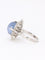 Bague 51.5 Bague marguerite en platine, saphir étoilé de Ceylan 12,34 ct et diamants 58 Facettes 1131.1