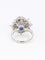 Bague 51.5 Bague marguerite en platine, saphir étoilé de Ceylan 12,34 ct et diamants 58 Facettes 1131.1