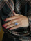 Bague 51.5 Bague marguerite en platine, saphir étoilé de Ceylan 12,34 ct et diamants 58 Facettes 1131.1