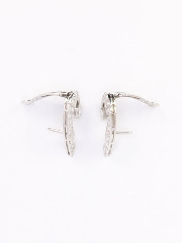 Boucles d'oreilles Boucles d'oreilles Ailes diamants Art-Déco 58 Facettes 1034.13