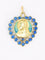 Pendentif BECKER Médaille Art Nouveau Coeur émail bleu 58 Facettes 1153.11