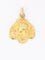 Pendentif Art Nouveau - Pendentif médaille demi-lune femme de profil en or jaune 18 carats 58 Facettes 1153.8