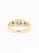 Bague 46 Bague jarretière en or jaune 18k, saphirs et diamants taille rose 58 Facettes 1181.4