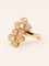 Bague 53 Van Cleef & Arpels - Bague double trèfle en or jaune et diamants 58 Facettes 1217