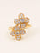 Bague 53 Van Cleef & Arpels - Bague double trèfle en or jaune et diamants 58 Facettes 1217