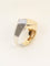 Bague 50 Fred - Bague bicolore en or jaune et or blanc 18k pavée de diamants 58 Facettes 1216.5