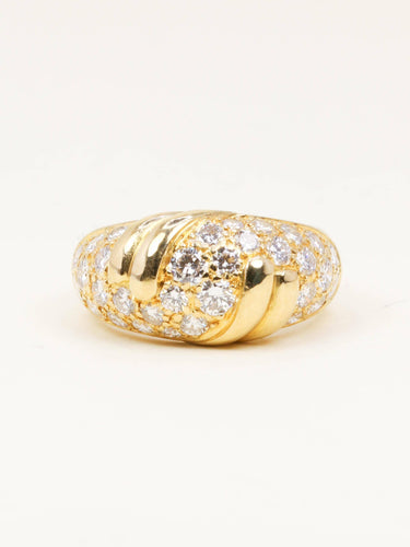 Bague 51 Fred - Bague panthère en or jaune 18 carats et diamants 58 Facettes 1216.4