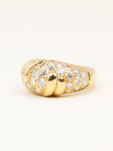 Bague 51 Fred - Bague panthère en or jaune 18 carats et diamants 58 Facettes 1216.4