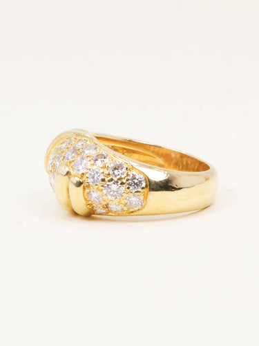 Bague 51 Fred - Bague panthère en or jaune 18 carats et diamants 58 Facettes 1216.4