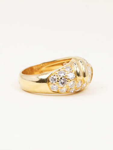 Bague 51 Fred - Bague panthère en or jaune 18 carats et diamants 58 Facettes 1216.4
