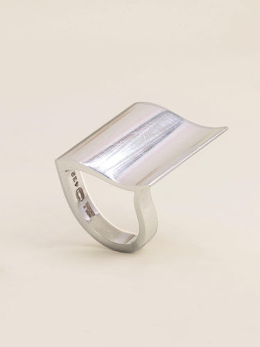 Bague 50 Georg Jensen - Bague moderniste vague en argent 925 58 Facettes 1206.8