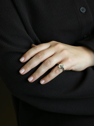 Bague 48 Hermès Voltige - Bague en argent 925 58 Facettes 1218.5