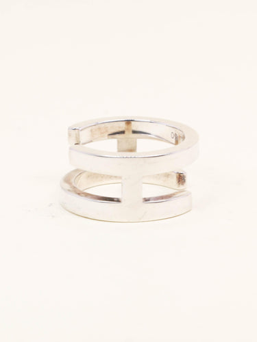 Bague 50 Hermès - Bague H en argent 925 58 Facettes 1218.9