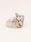 Bague 53.5 Bague fleur vintage en or blanc et rose 18 carats, diamants 58 Facettes 1211.9