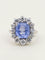 Bague 50 Bague marguerite vintage en or blanc 18 carats, saphir et diamants 58 Facettes 1CANNES