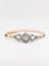 Bracelet Bracelet jonc or rose diamants taille ancienne 58 Facettes 664
