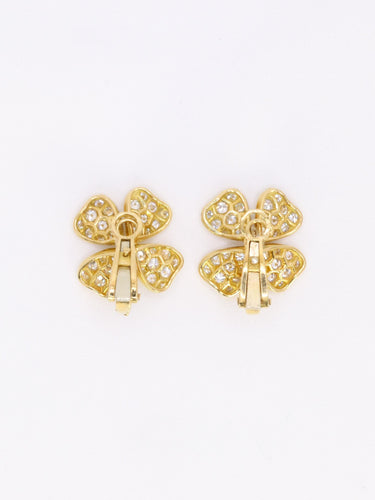 Boucles d'oreilles FRED Boucles d'oreilles Trèfles or jaune diamants 58 Facettes 474