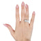 Bague 53 Bague bandeau en or blanc 18 ct et diamants 0,50 ct 58 Facettes 4716