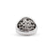 Bague 57 Bague chevalière pavée de diamants en or blanc 18 kt 58 Facettes 7242