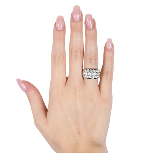 Bague Bague bandeau en or blanc 18 kt et diamants 1,50 ct 58 Facettes 7365
