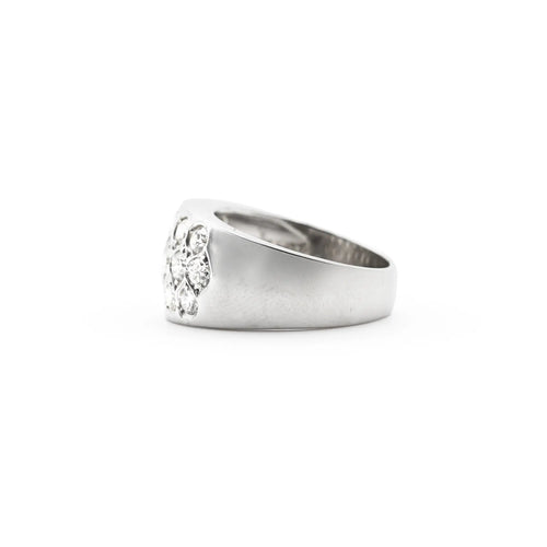 Bague Bague bandeau en or blanc 18 kt et diamants 1,50 ct 58 Facettes 7365