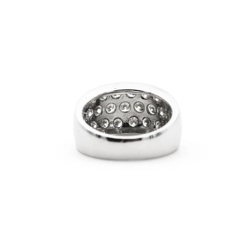 Bague Bague bandeau en or blanc 18 kt et diamants 1,50 ct 58 Facettes 7365