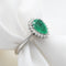 Bague 53 Bague en or blanc 18 ct avec émeraude de Colombie 0,94 ct et diamants 58 Facettes 7816