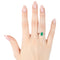 Bague 53 Bague en or blanc 18 ct avec émeraude de Colombie 0,94 ct et diamants 58 Facettes 7816