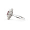 Bague 57 Bague en or blanc avec rubis de Cambodge 1 ct et diamants 58 Facettes 8404