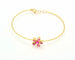 Bracelet Bracelet rigide en or jaune 18 ct avec rubis synthétiques 58 Facettes 8426