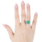 Bague 52 Bague en or blanc 18 kt avec émeraude de Colombie 6,60 ct et diamants 58 Facettes 9698