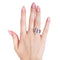 Bague Bague bandeau en or blanc 18 kt avec rubis et diamants 58 Facettes 10833