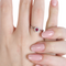 Bague Bague en or blanc 18 carats avec rubis cœur et diamants 58 Facettes 12025