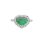 Bague 53 Bague en or blanc 18 carats avec émeraude 2,07 ct et diamants 58 Facettes 12054
