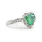 Bague 53 Bague en or blanc 18 carats avec émeraude 2,07 ct et diamants 58 Facettes 12054