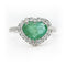Bague 53 Bague en or blanc 18 carats avec émeraude 2,07 ct et diamants 58 Facettes 12054