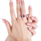 Bague 54 Bague en or blanc 18 ct avec rubis du Mozambique et diamants 58 Facettes 10705