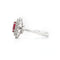 Bague 54 Bague en or blanc 18 ct avec rubis du Mozambique et diamants 58 Facettes 10705